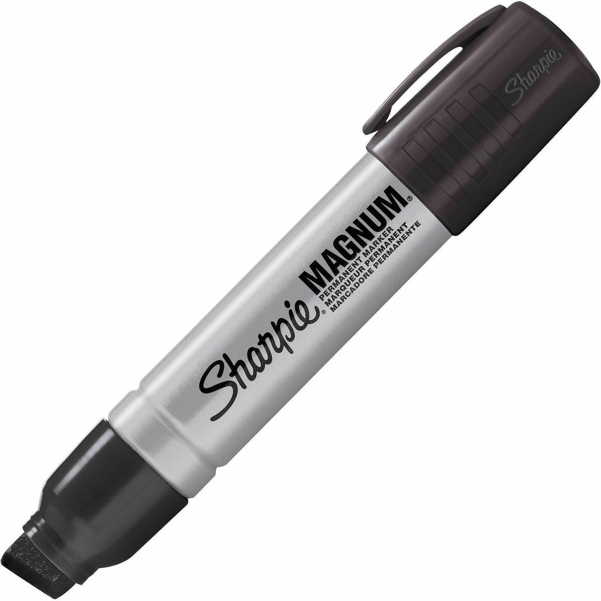 Sharpie Magnum Permanent Marker, Bold Chisel Tip, Extra Wide, Black Ink, Felt Tip, 1 Each