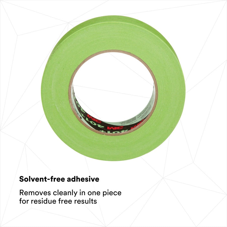 3M 401+ High Performance Green Masking Tape, Crepe Paper, Synthetic Rubber Backing, Green, 1 Roll