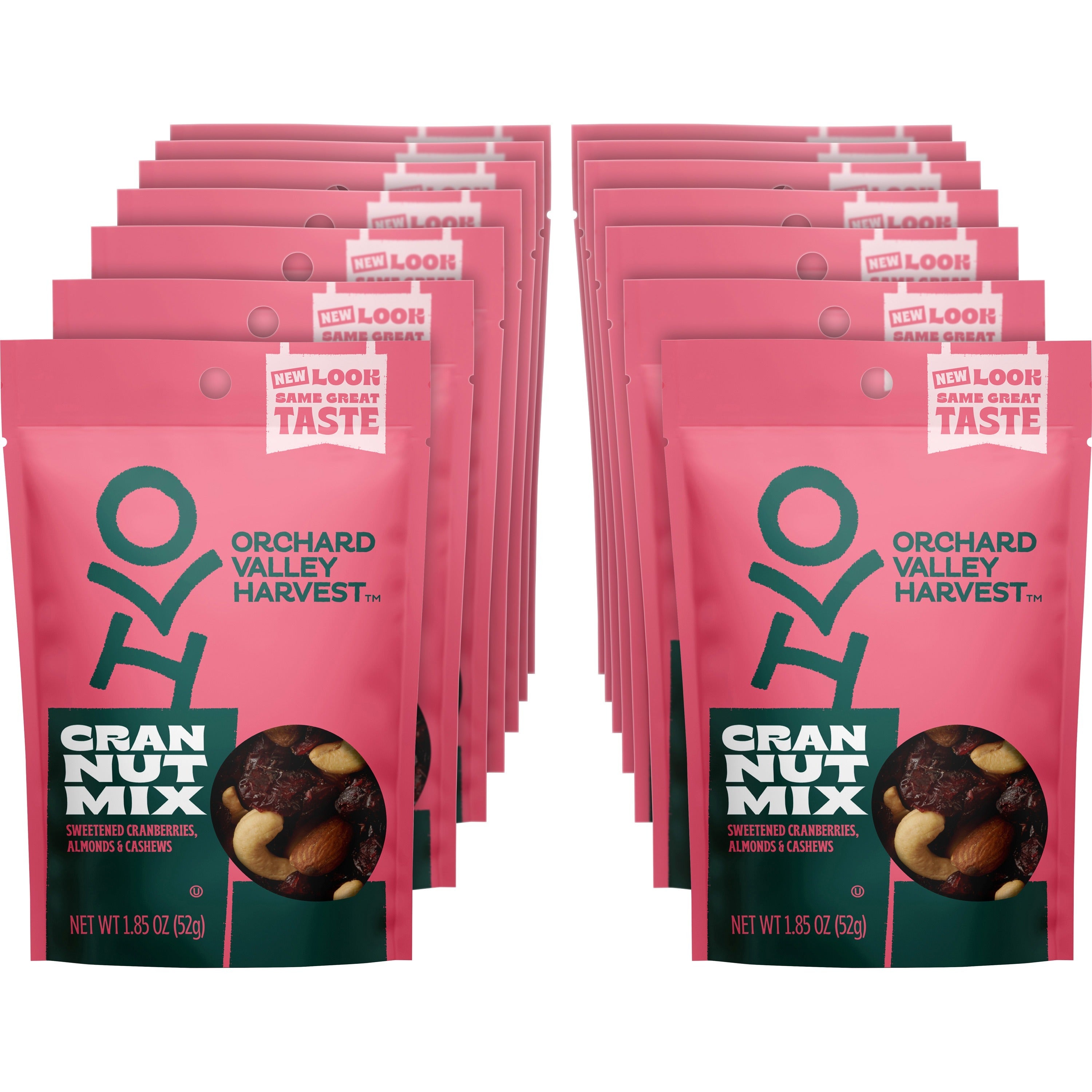 Gluten-free, No Artificial Color, No Artificial Flavor, Preservative-free, Resealable Bag - Crunch, Dried Cranberries, Almond, Cashew, Sweet & Salty, Fruit - 1 Serving Bag - 1.85 oz - 14 / Carton