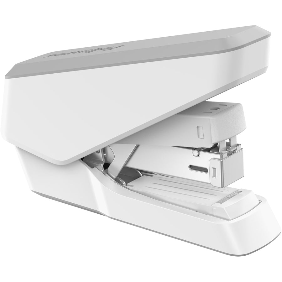 Fellowes EasyPress Half Strip Stapler, White, 40 Sheet Capacity, Holds 105 Staples, 0.25" Staple Size, 1 Each