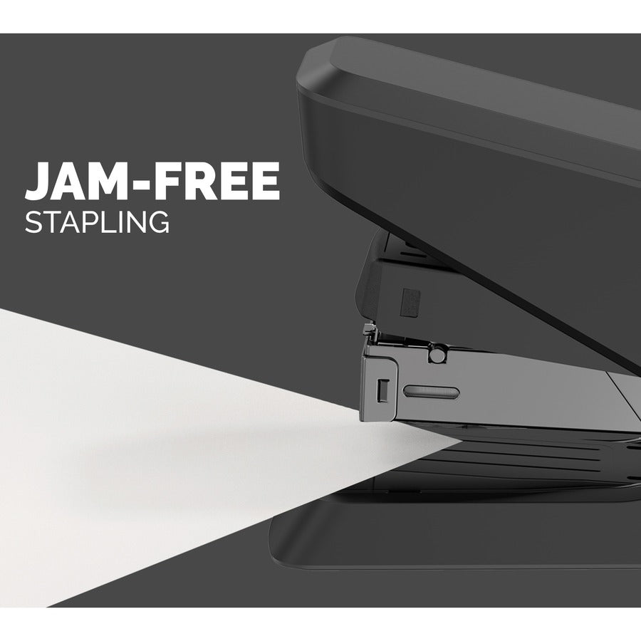 Fellowes EasyPress Half Strip Stapler, Black, 40 Sheet Capacity, Holds 105 Staples, 0.25" Staple Size, 1 Each