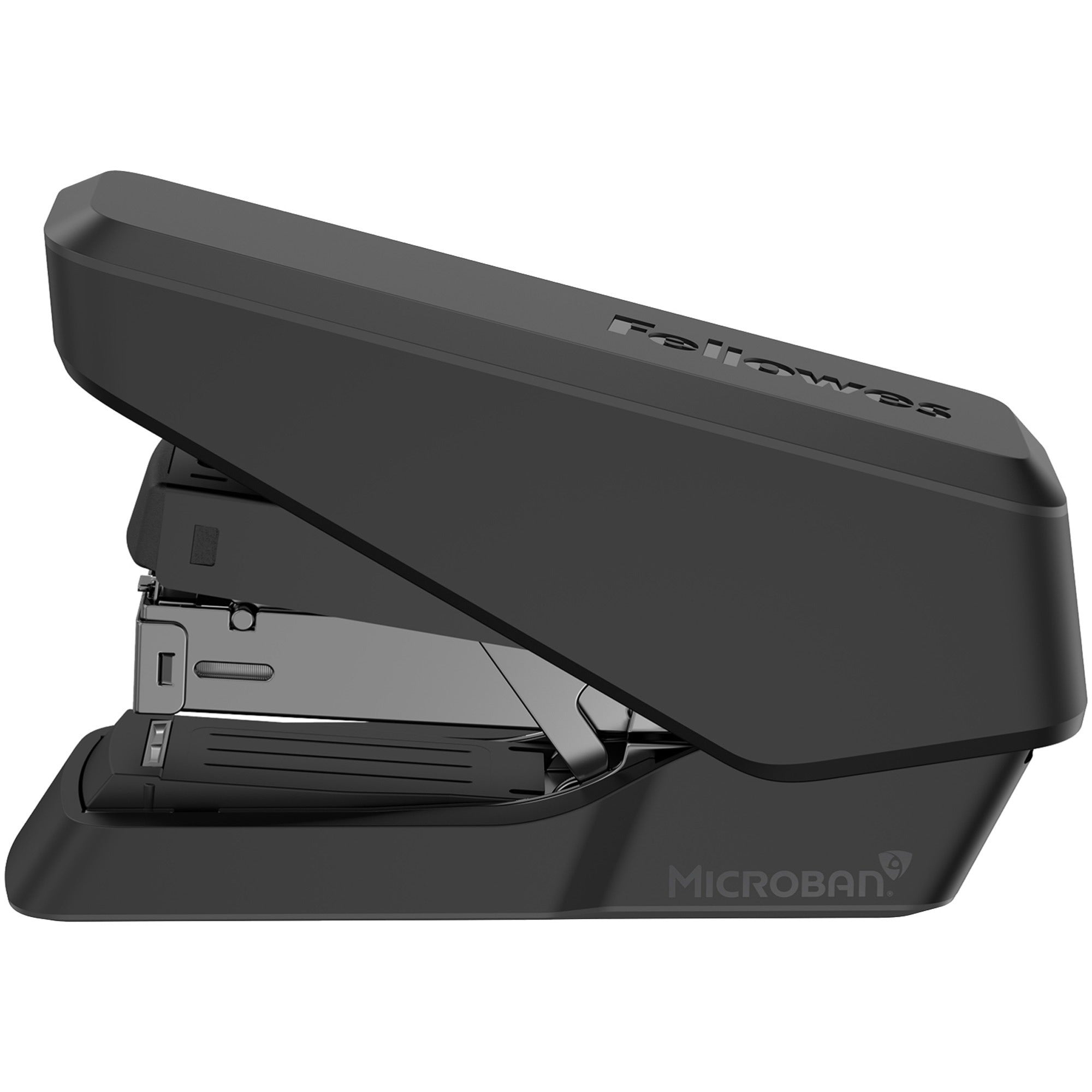 Fellowes EasyPress Half Strip Stapler, Black, 40 Sheet Capacity, Holds 105 Staples, 0.25" Staple Size, 1 Each