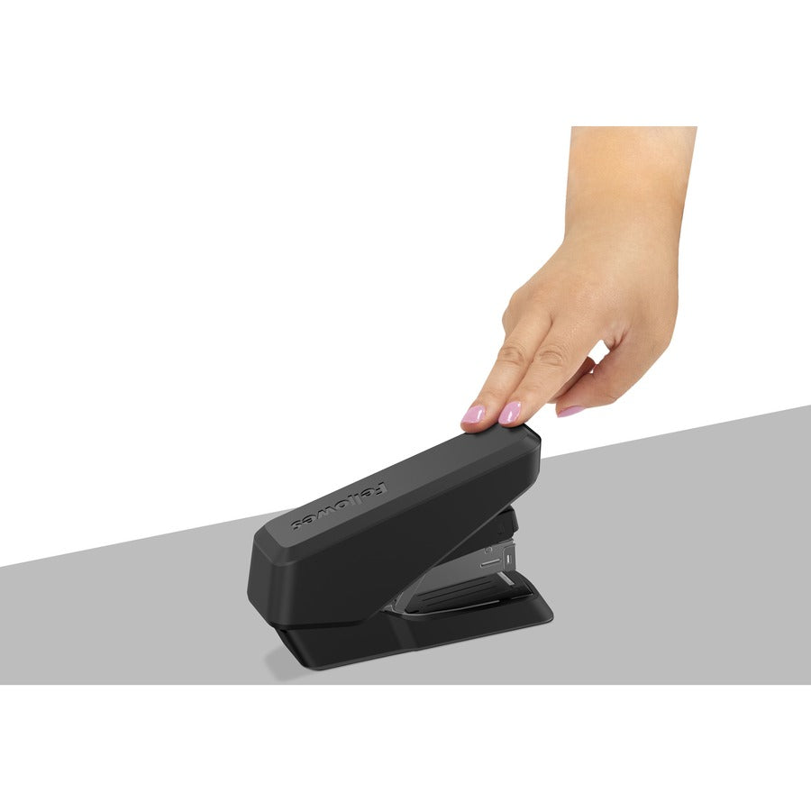 Fellowes EasyPress Half Strip Stapler, Black, 40 Sheet Capacity, Holds 105 Staples, 0.25" Staple Size, 1 Each