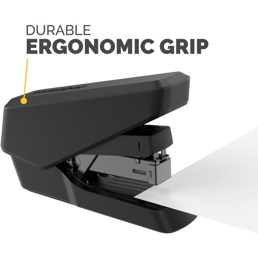 Fellowes EasyPress Half Strip Stapler, Black, 40 Sheet Capacity, Holds 105 Staples, 0.25" Staple Size, 1 Each
