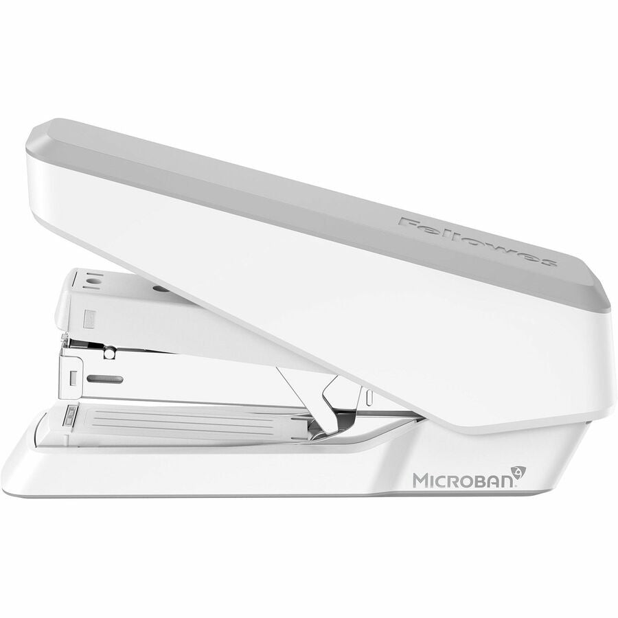 Fellowes EasyPress Full Strip Stapler, White, 40 Sheet Capacity, Holds 210 Staples, 0.25" Staple Size, 1 Each