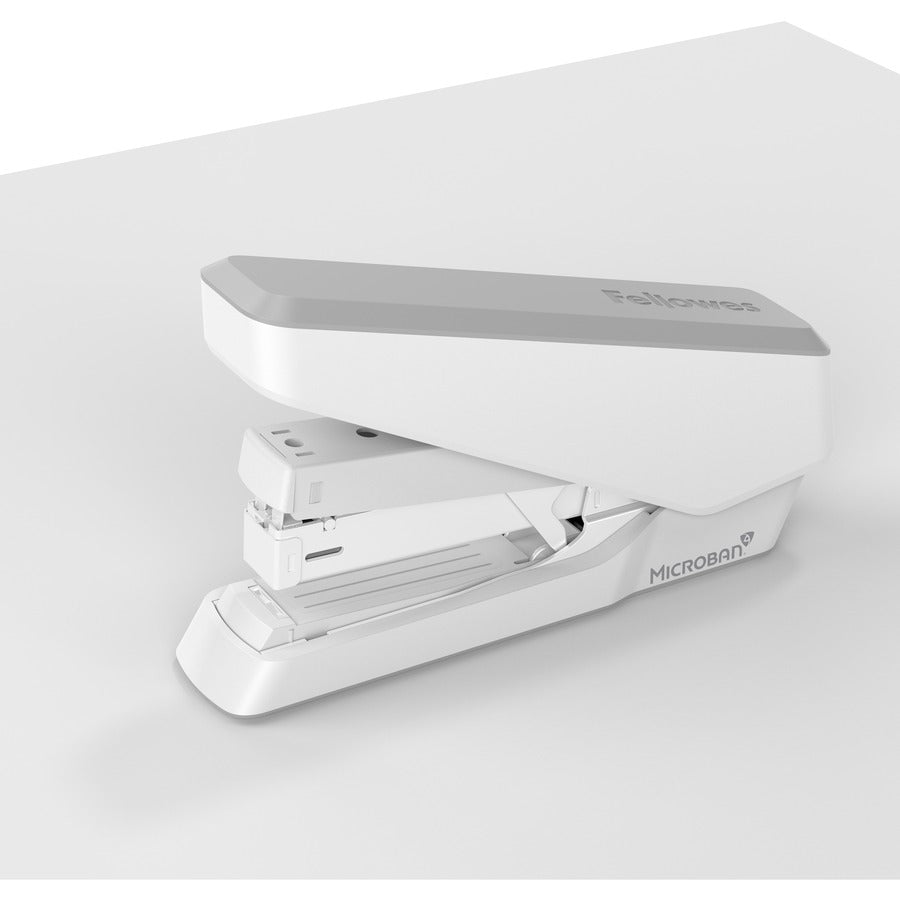 Fellowes EasyPress Full Strip Stapler, White, 40 Sheet Capacity, Holds 210 Staples, 0.25" Staple Size, 1 Each