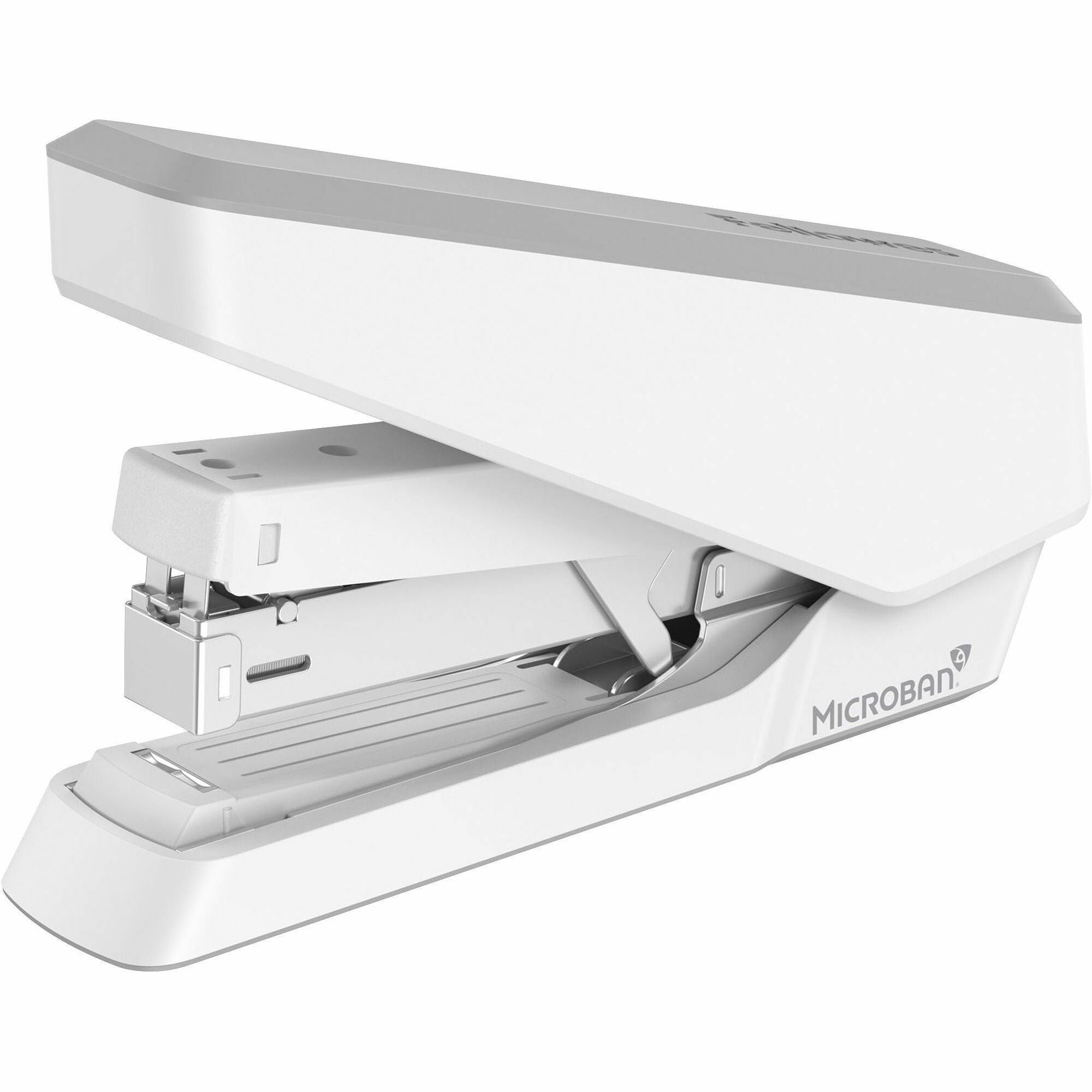 Fellowes EasyPress Full Strip Stapler, White, 40 Sheet Capacity, Holds 210 Staples, 0.25" Staple Size, 1 Each
