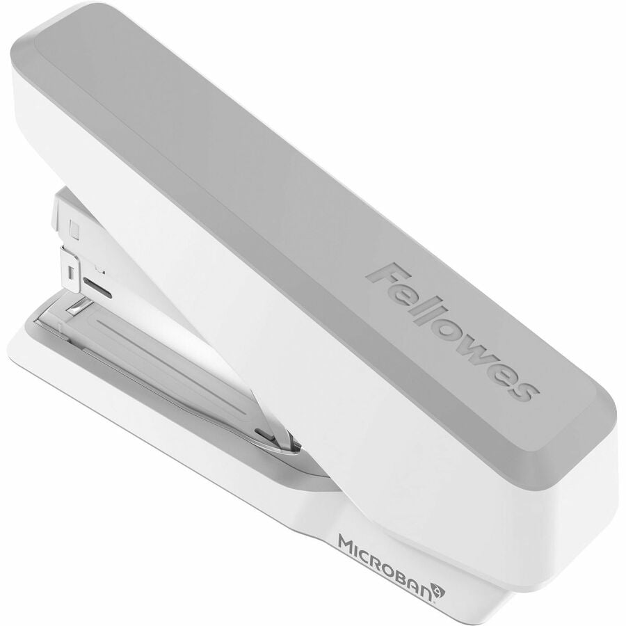Fellowes EasyPress Full Strip Stapler, White, 40 Sheet Capacity, Holds 210 Staples, 0.25" Staple Size, 1 Each