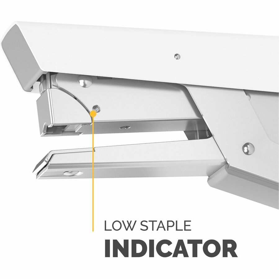 Fellowes LX890 Handheld Plier Stapler, White, Metal, Staples Up to 40 Sheets, Uses 0.25" & 0.31" Staples, 1 Each