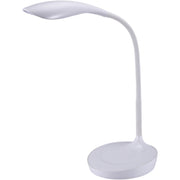 Bostitch Konnect Gooseneck LED Desk Lamp, Dimmable, Touch Control, Adjustable Brightness, Flexible, Flicker-Free, Glare-Free, USB Charging, Desk Mountable, White, 1 Each