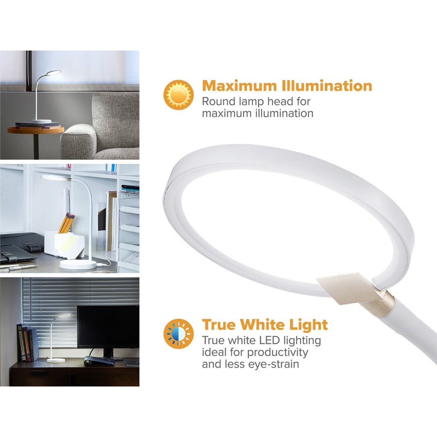 Bostitch Qi Wireless Charging LED Desk Lamp White