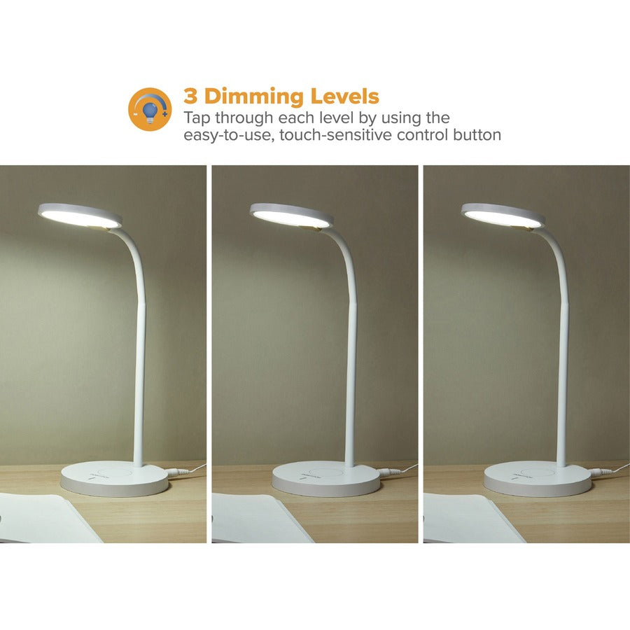 Bostitch Qi Wireless Charging LED Desk Lamp White