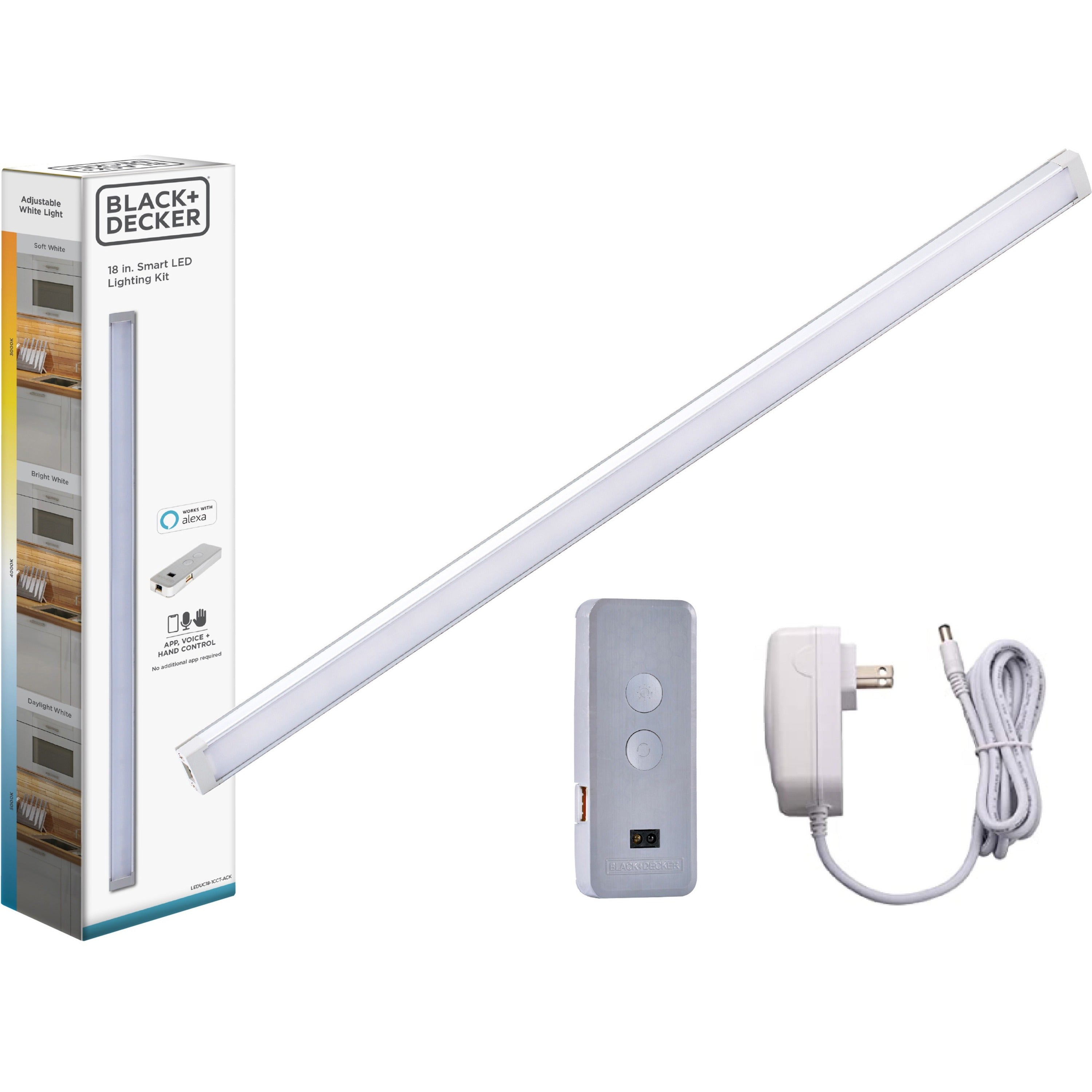 BLACK+DECKER Smart Under Cabinet Lighting Kit, Silver, 1 Each