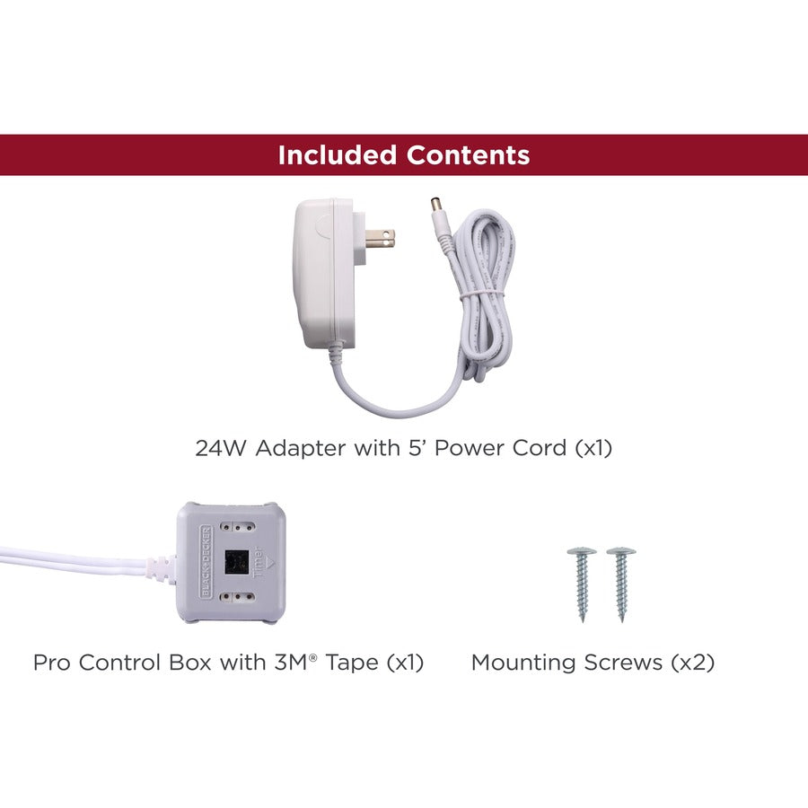 BLACK+DECKER Push Wire Under Cabinet Light Power Kit