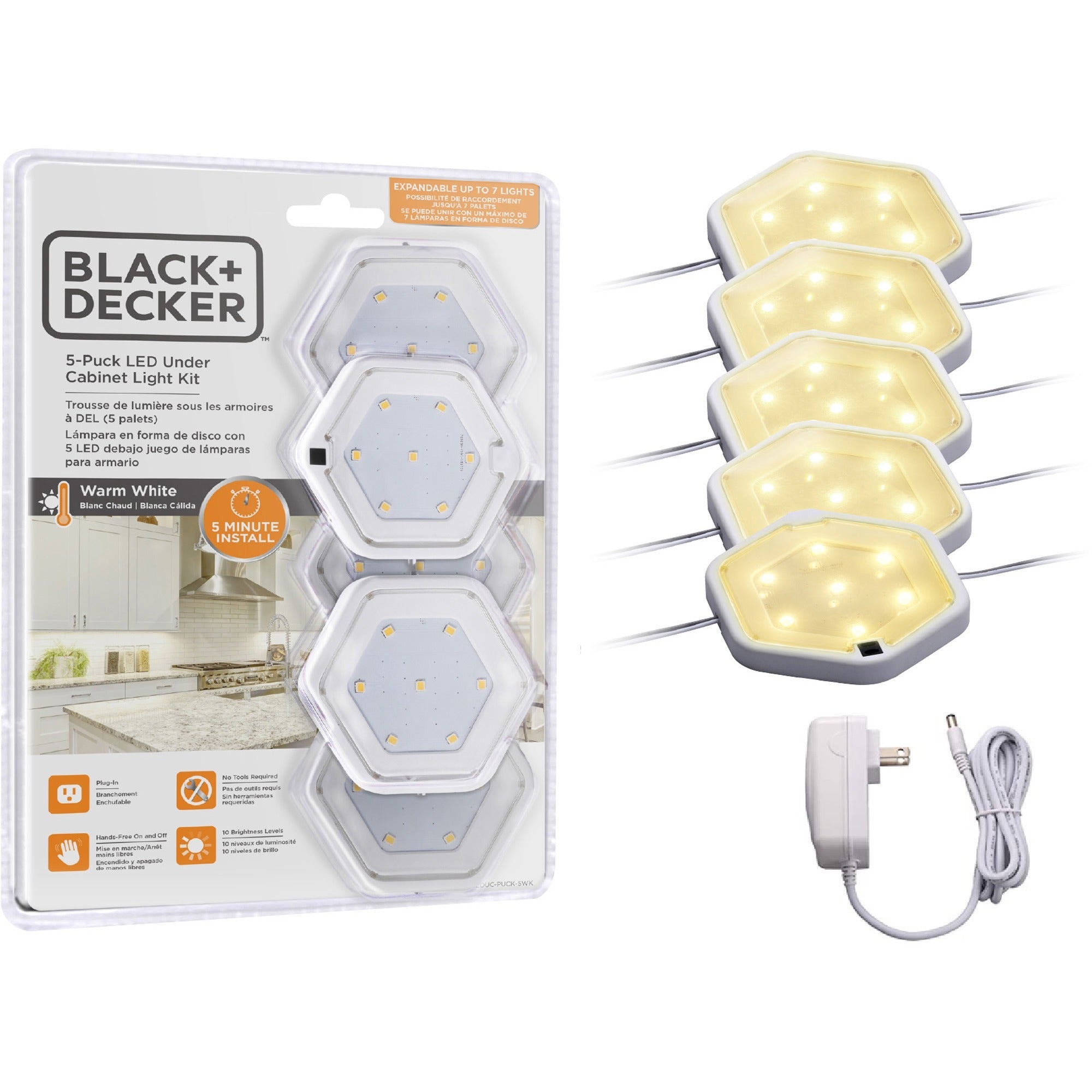 BLACK+DECKER LED Puck Light Kit