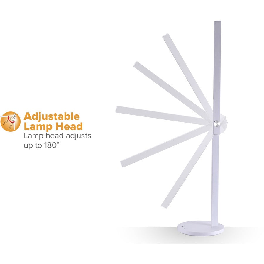 5.50 W LED Bulb - Matte - Dimmable, Adjustable Brightness, Color Temperature Setting, Flicker-free, Adjustable Head, Glare-free Light - Metal - Desk Mountable - White - for Desk, Relaxing, Reading, Room
