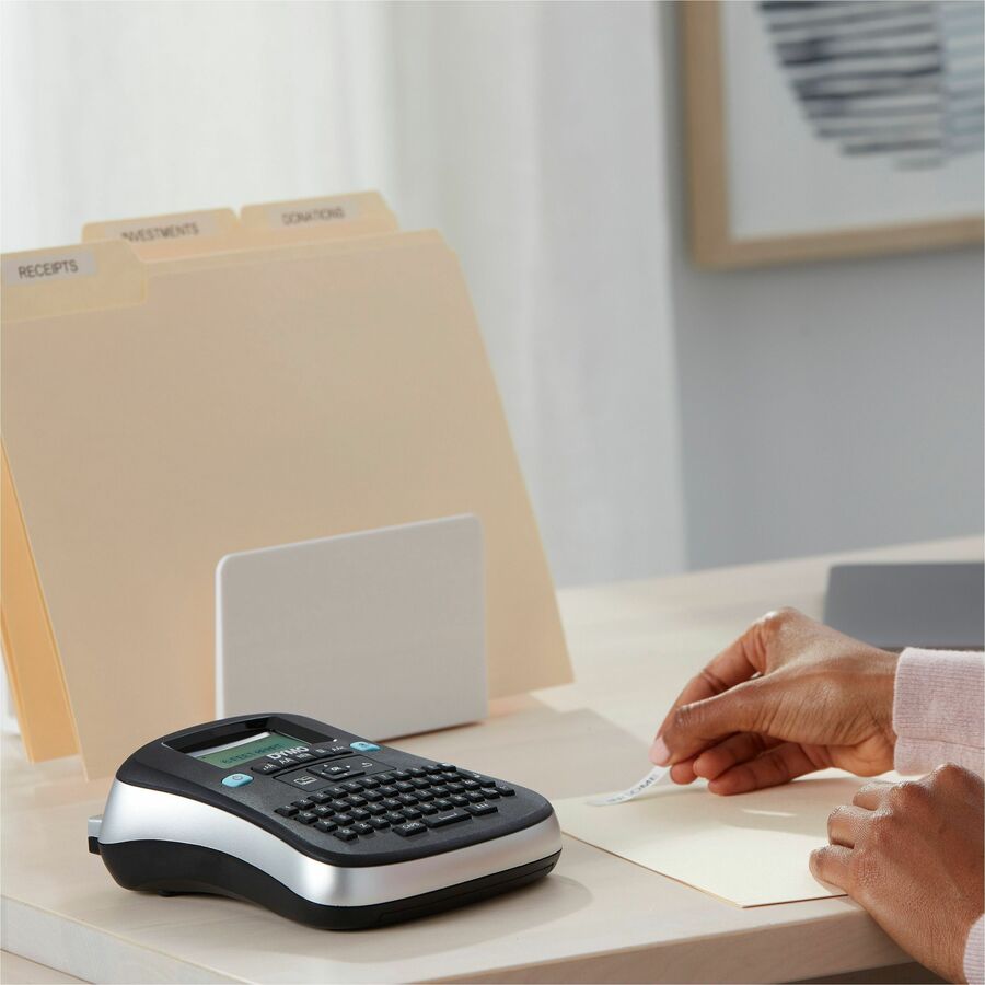 Tape - 0.25" , 0.37" , 0.50" - Black - Handheld - Internal Memory, Save Text, English Layout Keyboard, Portable - for Home, Office