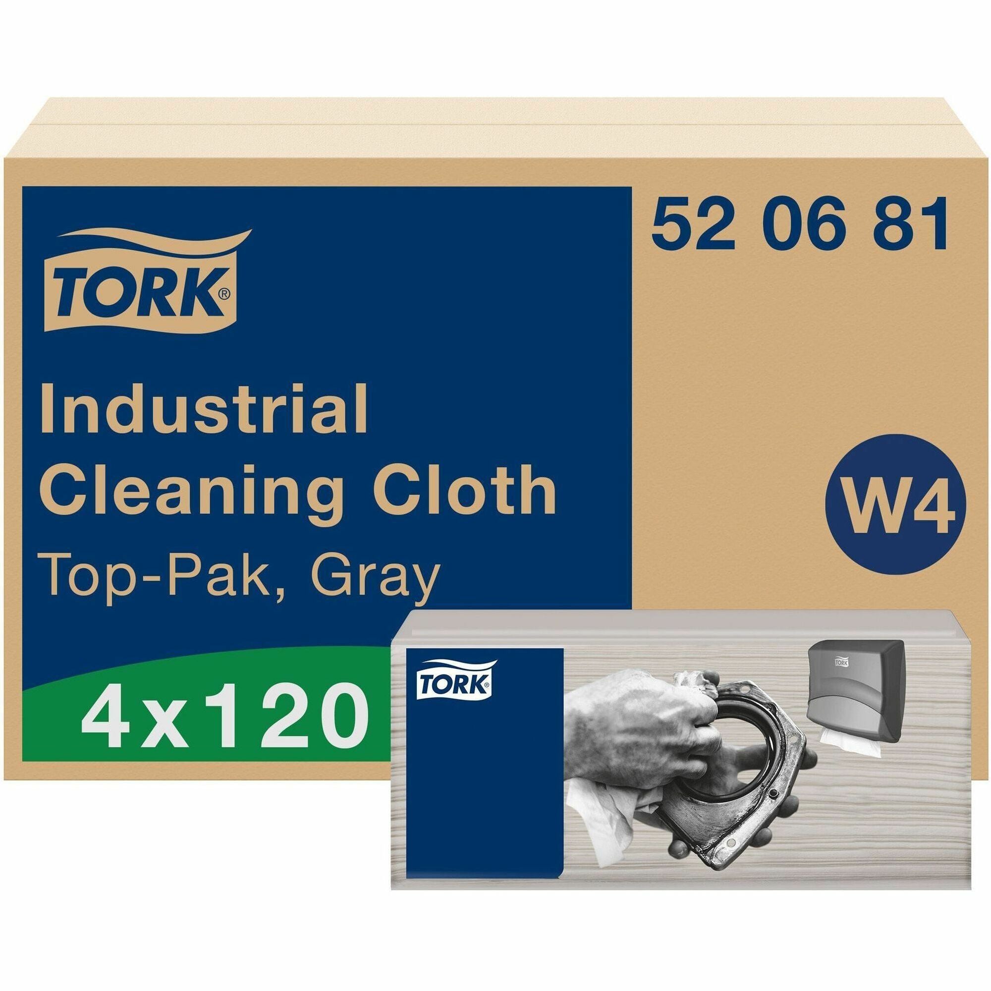 1 Ply - 13.98" Width x 16.34" Length - Textured - Gray - Cellulose, Polyester, Polypropylene - 120/Pack - 4 / Carton