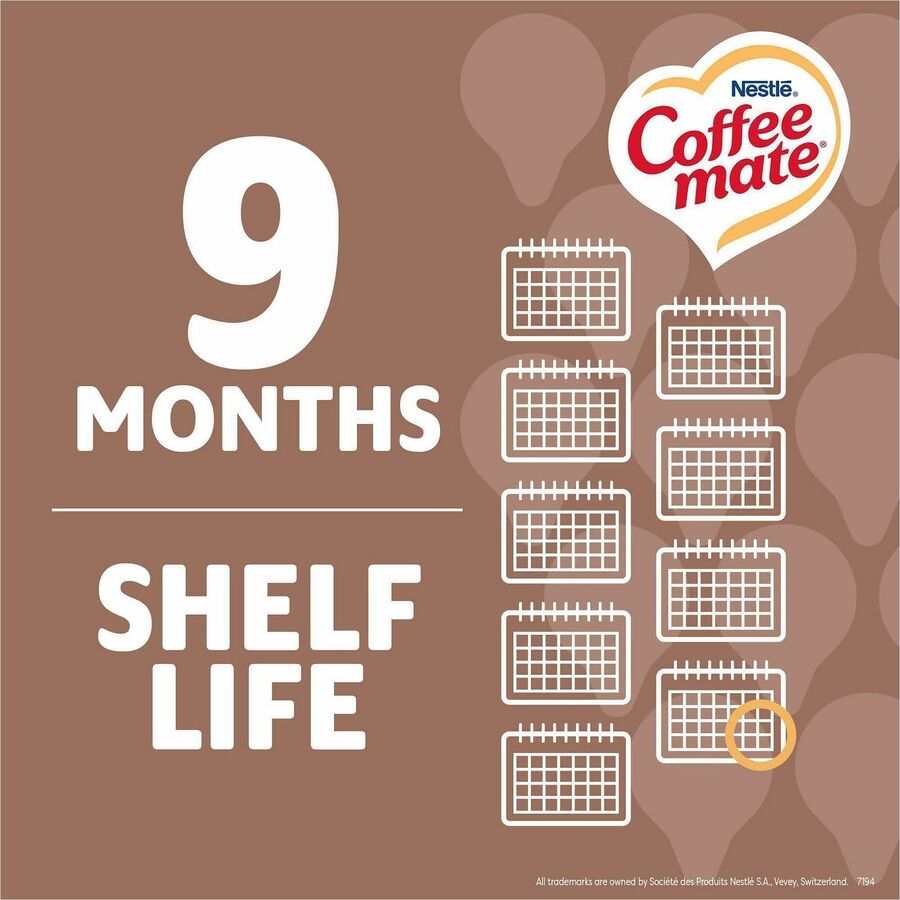 Coffee mate Oat Milk Vanilla Liquid Creamer Singles, Vanilla Flavor, 50/Box, 4 Boxes per Carton