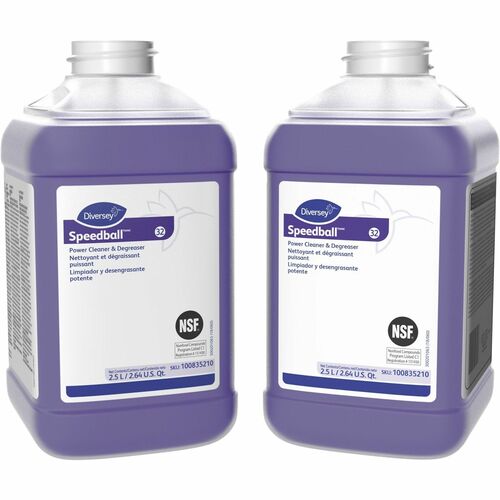 Concentrate - 84.5 fl oz (2.6 quart) - Fresh Lemon, Citrus Scent - Butyl-free, Rinse-free, Residue-free, Heavy Duty - Purple - 2 / Carton