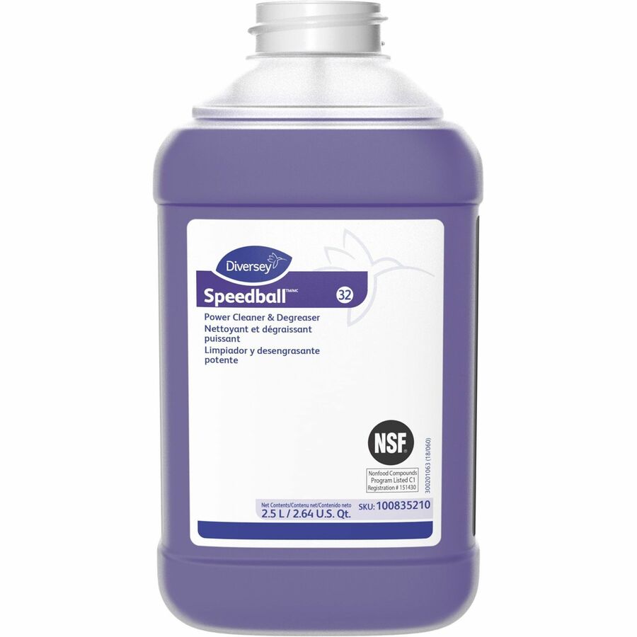 Concentrate - 84.5 fl oz (2.6 quart) - Fresh Lemon, Citrus Scent - Butyl-free, Rinse-free, Residue-free, Heavy Duty - Purple - 2 / Carton