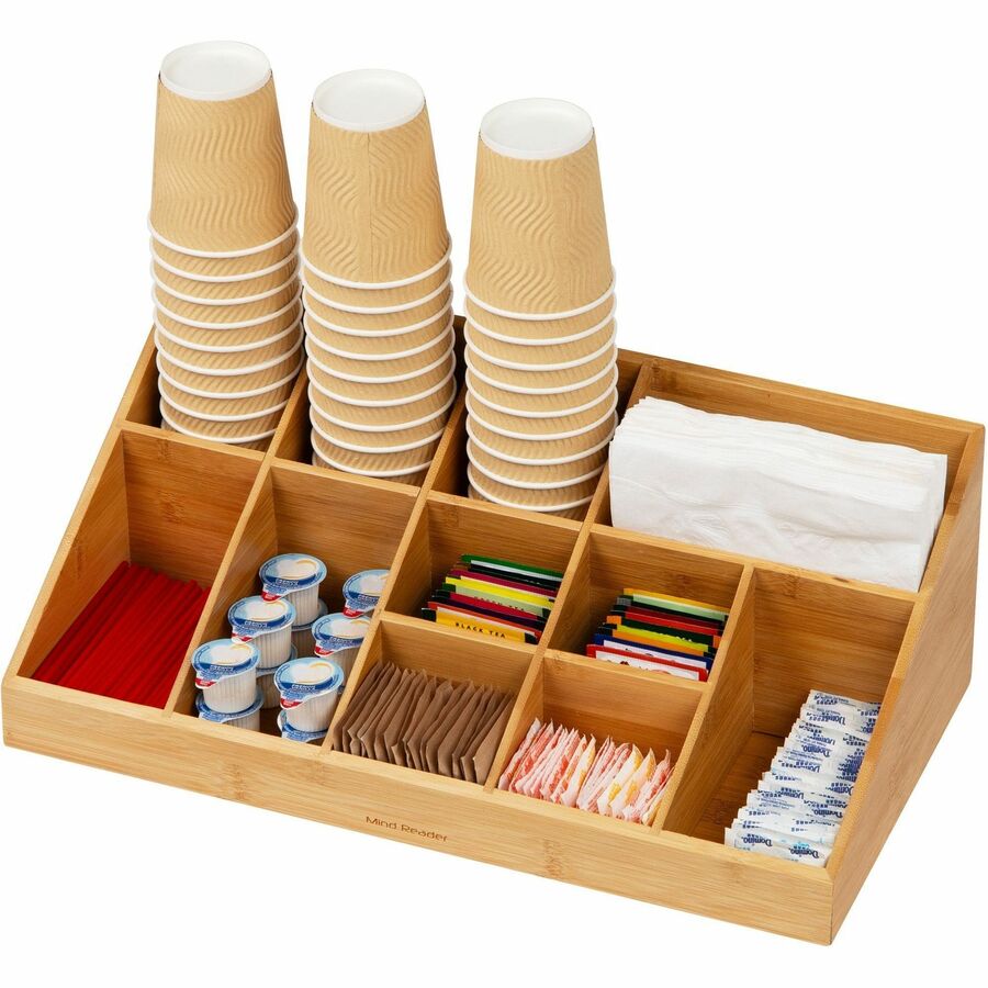 Mind Reader Bali 11-Compartment Bamboo Organizer