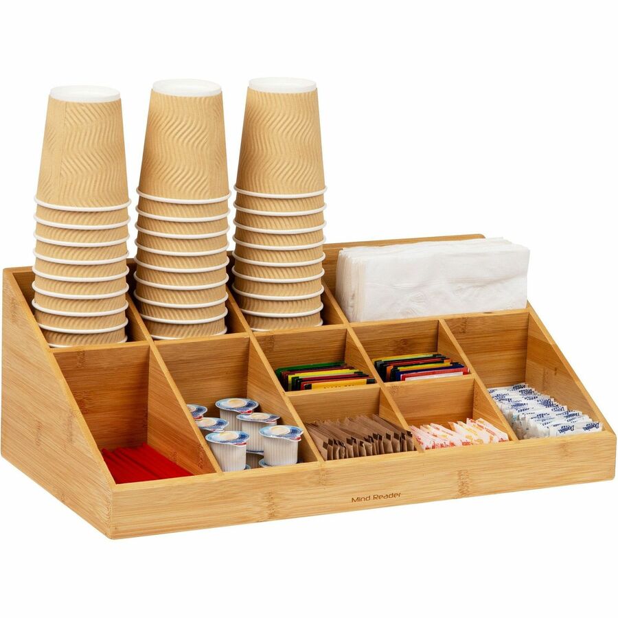 Mind Reader Bali 11-Compartment Bamboo Organizer