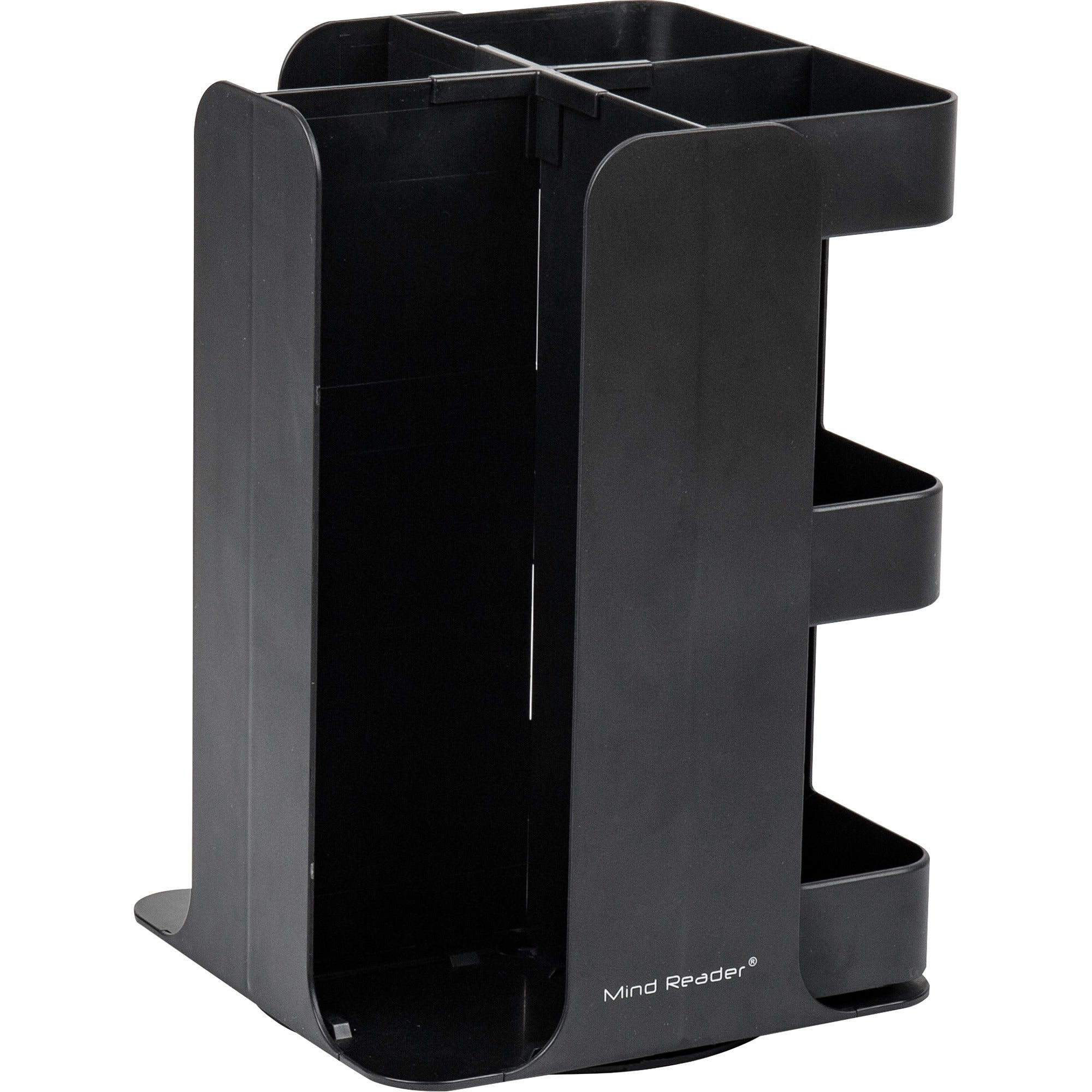 30 x Cup - 8 Compartment(s) - 12" Height x 8" Width x 8" Length - Counter - Compact, Durable, Portable - Black - Plastic - 1 Each