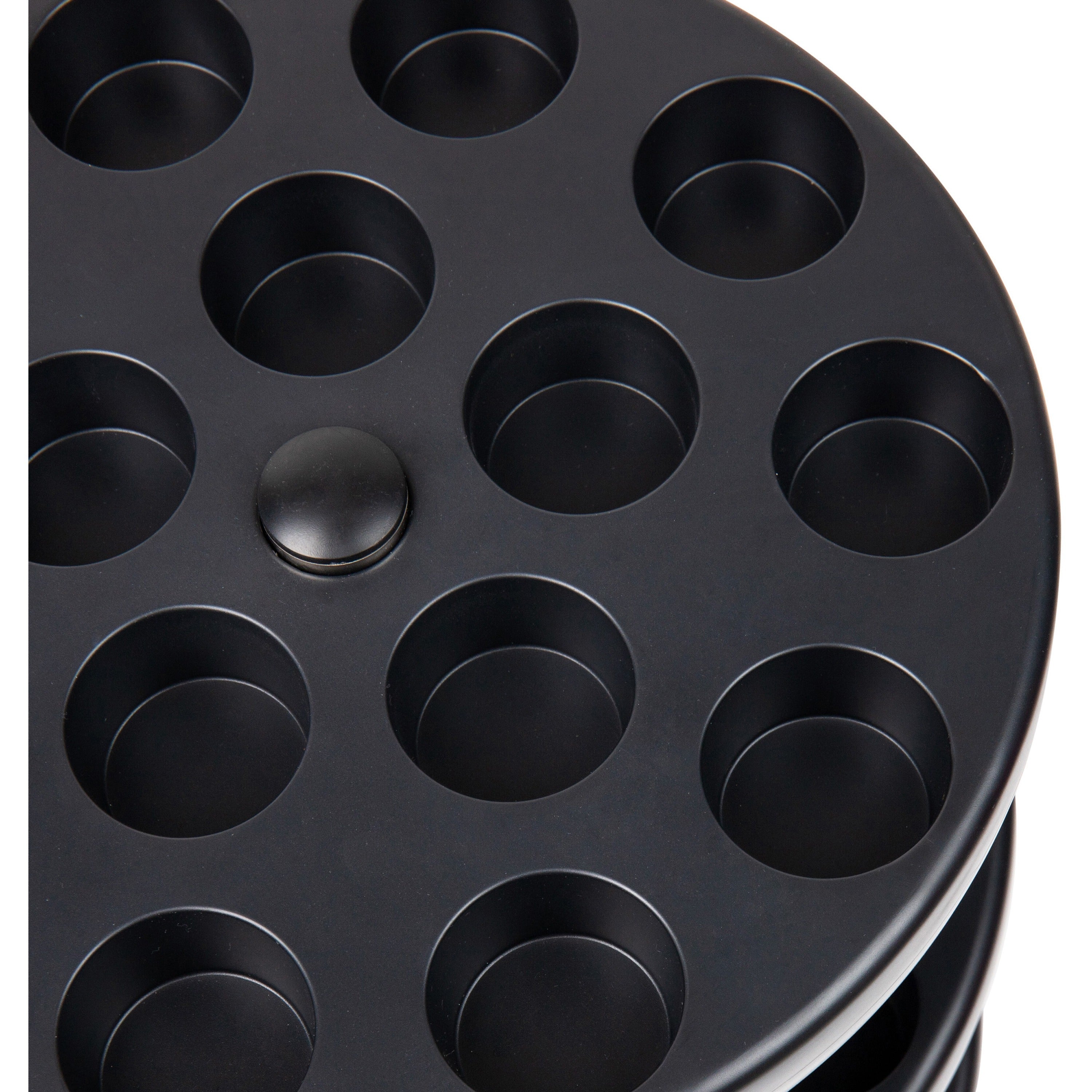 45 x Coffee Pod - 3 Tier(s) - 11.75" Height x 9.50" Width x 9.50" Depth - Counter - Heavy Duty, Rubber Grip, Durable - Black - Plastic - 1 Each