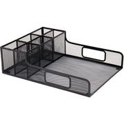7 Compartment(s) - 5.50" Height x 11.50" Width x 14.75" Length - Counter - Portable, Lightweight, Durable, Easy to Clean - Black - Metal Mesh - 1 Each