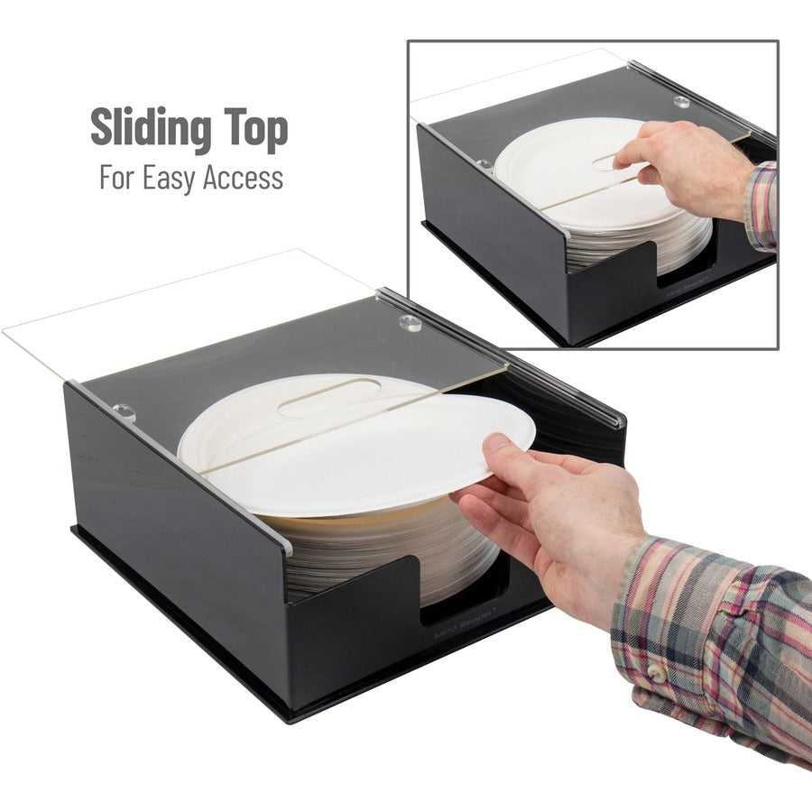 Mind Reader Foundation Covered Plate Dispenser