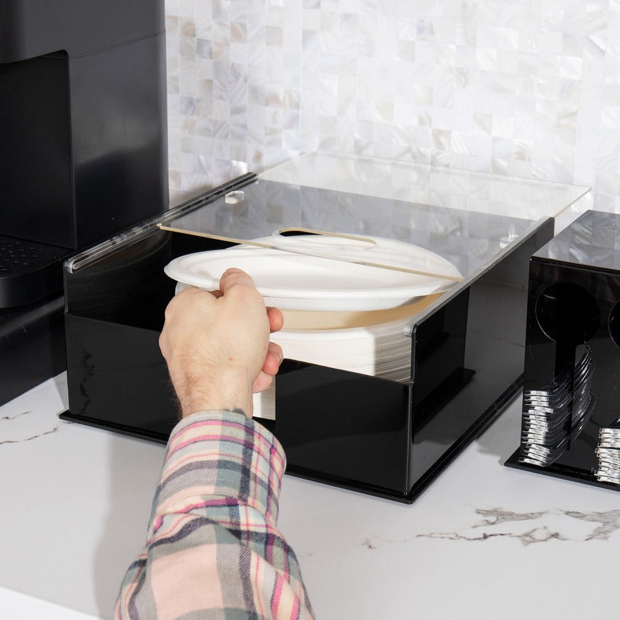 Mind Reader Foundation Covered Plate Dispenser