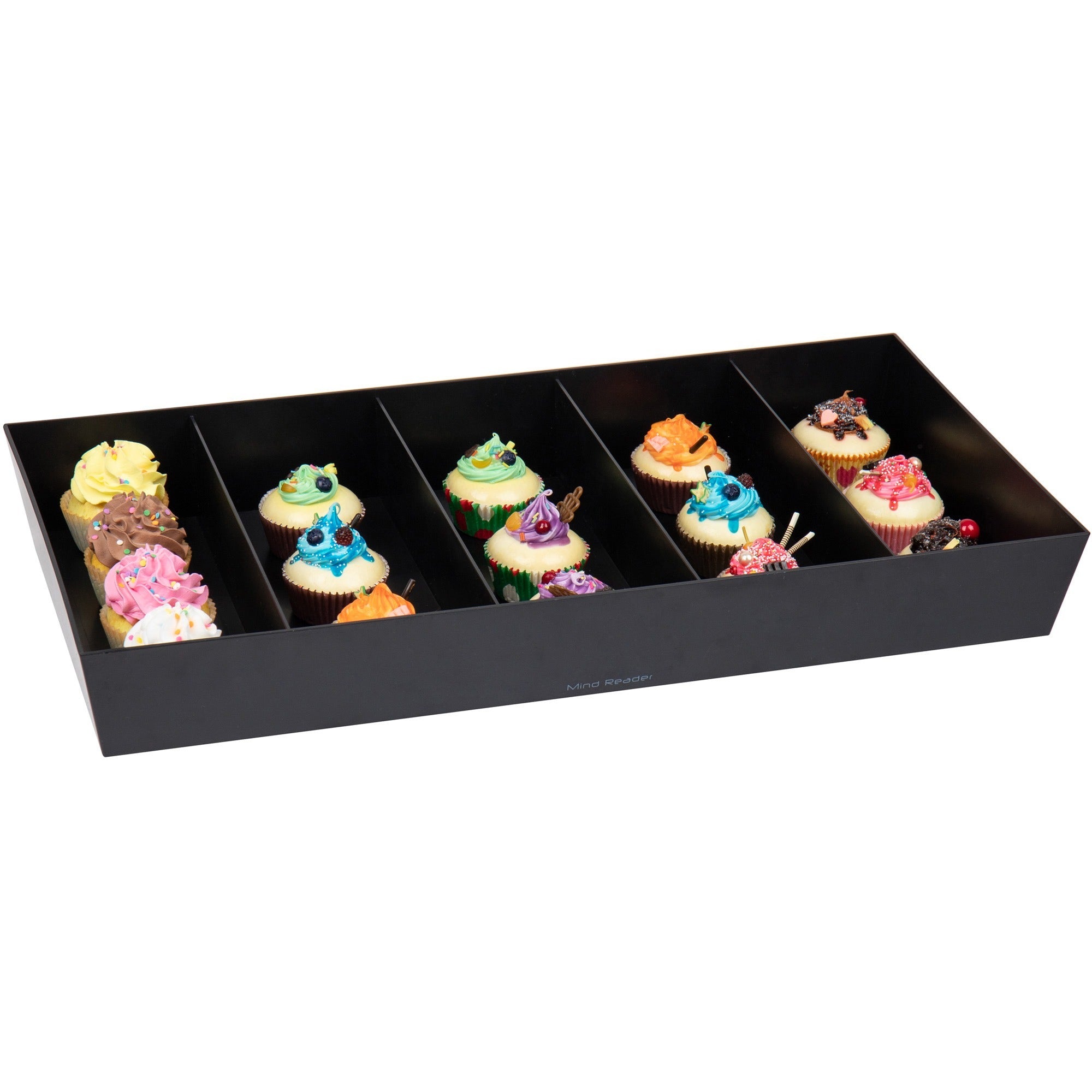 5 Compartment(s) - Lightweight - Black - 1 Each