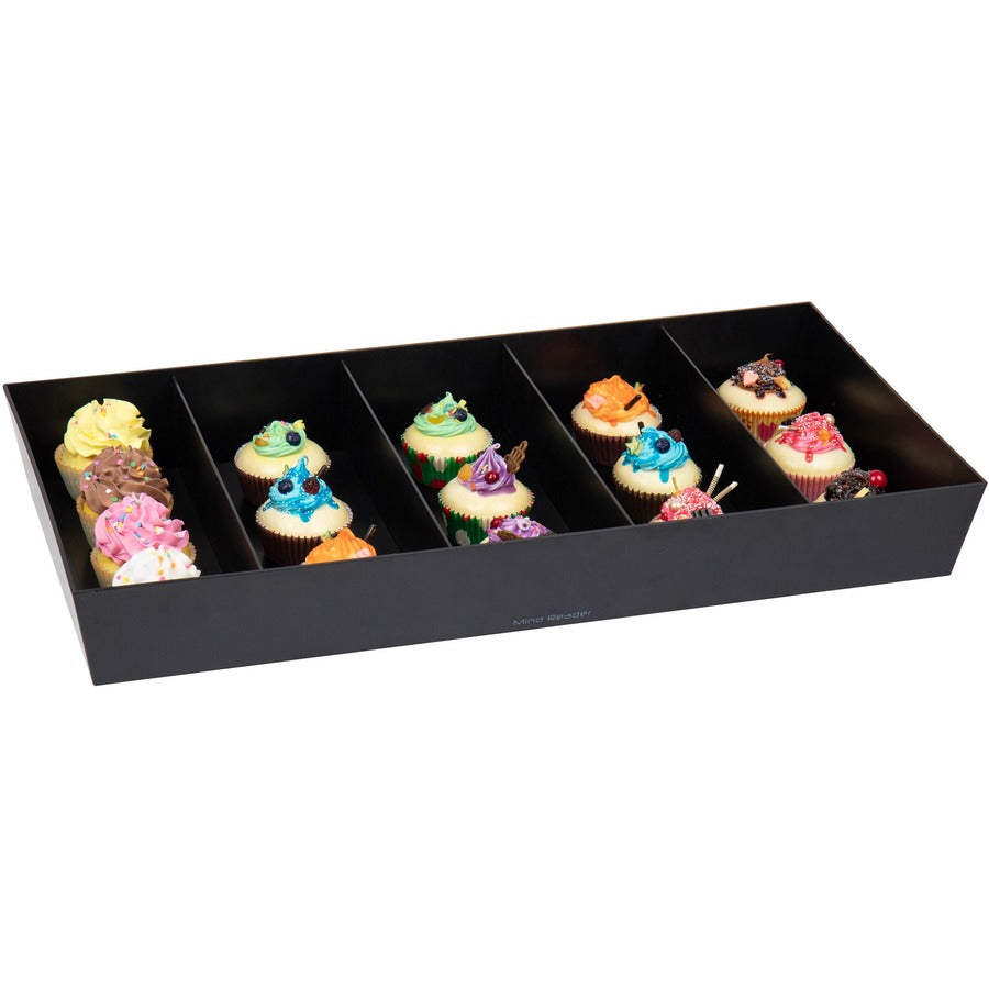 5 Compartment(s) - Lightweight - Black - 1 Each