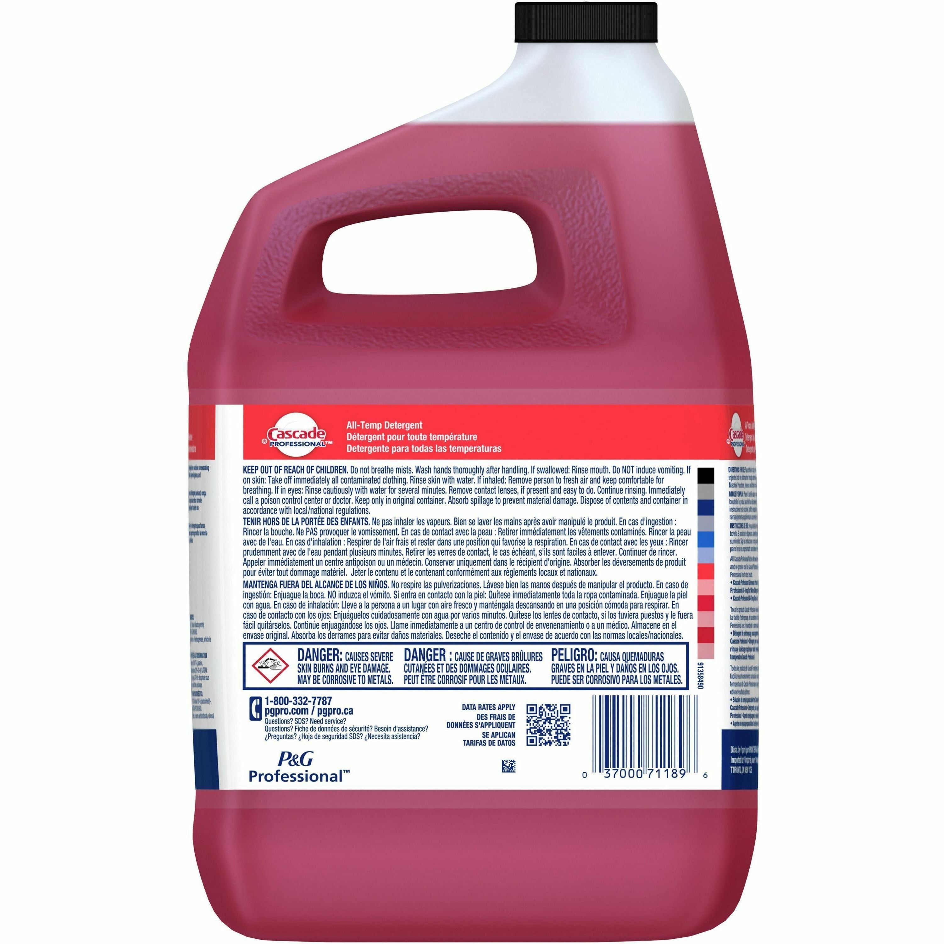 For Dish - Concentrate - Liquid - 128 fl oz (4 quart) - Phthalate-free, Triclosan-free, Alkylphenol-free, Anti-limescale, Heavy Duty - Red - 2 / Carton