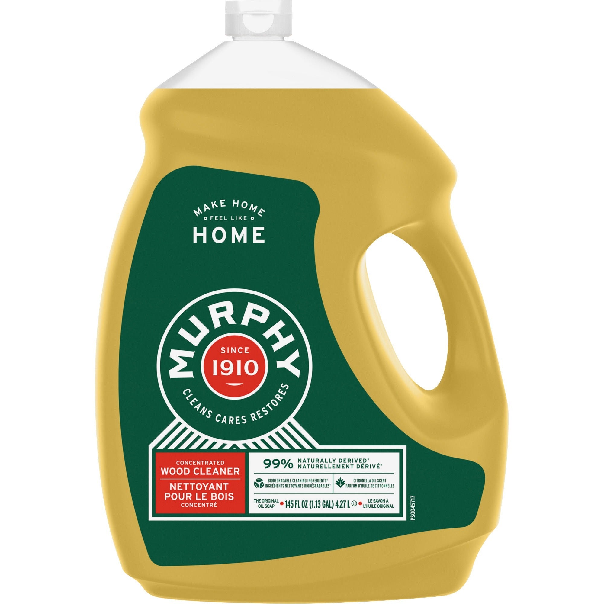 Murphy&reg; Oil Soap Cleaner - Concentrate - 145 fl oz (4.5 quart) - Natural Scent - Ammonia-free, Bleach-free, Phosphate-free - Brown - 1 Each