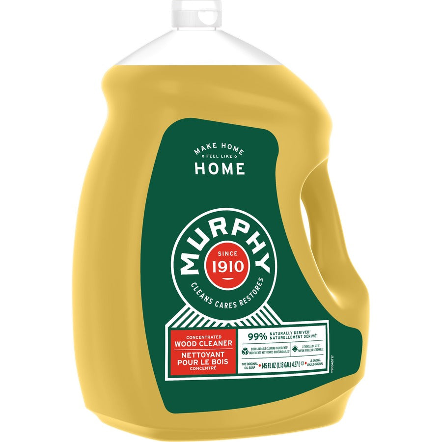 Murphy&reg; Oil Soap Cleaner - Concentrate - 145 fl oz (4.5 quart) - Natural Scent - Ammonia-free, Bleach-free, Phosphate-free - Brown - 1 Each