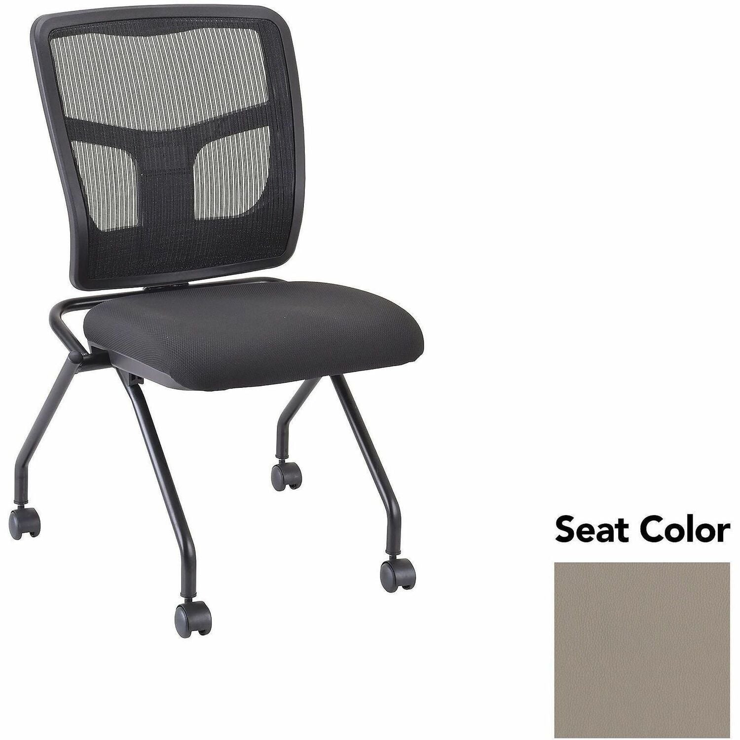 Lorell Training Room Guest Chairs - Dillon Stratus Seat Color - Dillon Vinyl, Polyurethane Seat Material - Polyester, Cotton Back Material - Powder Coated Black Frame Color - Metal Frame Material - Four-legged Base - 2 / Carton