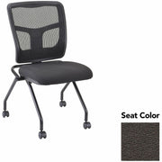 Lorell Training Room Guest Chairs - Fuse Pepper Seat Color - Fuse Fabric, Polyester Seat Material - Black Back Color - Powder Coated Frame Color - Metal Frame Material - Four-legged Base - 2 / Carton