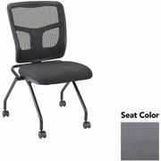 Lorell Training Room Guest Chairs - Canyon Carbon Seat Color - Canyon Vinyl Seat Material - Powder Coated Black Frame Color - Metal Frame Material - Four-legged Base - 2 / Carton