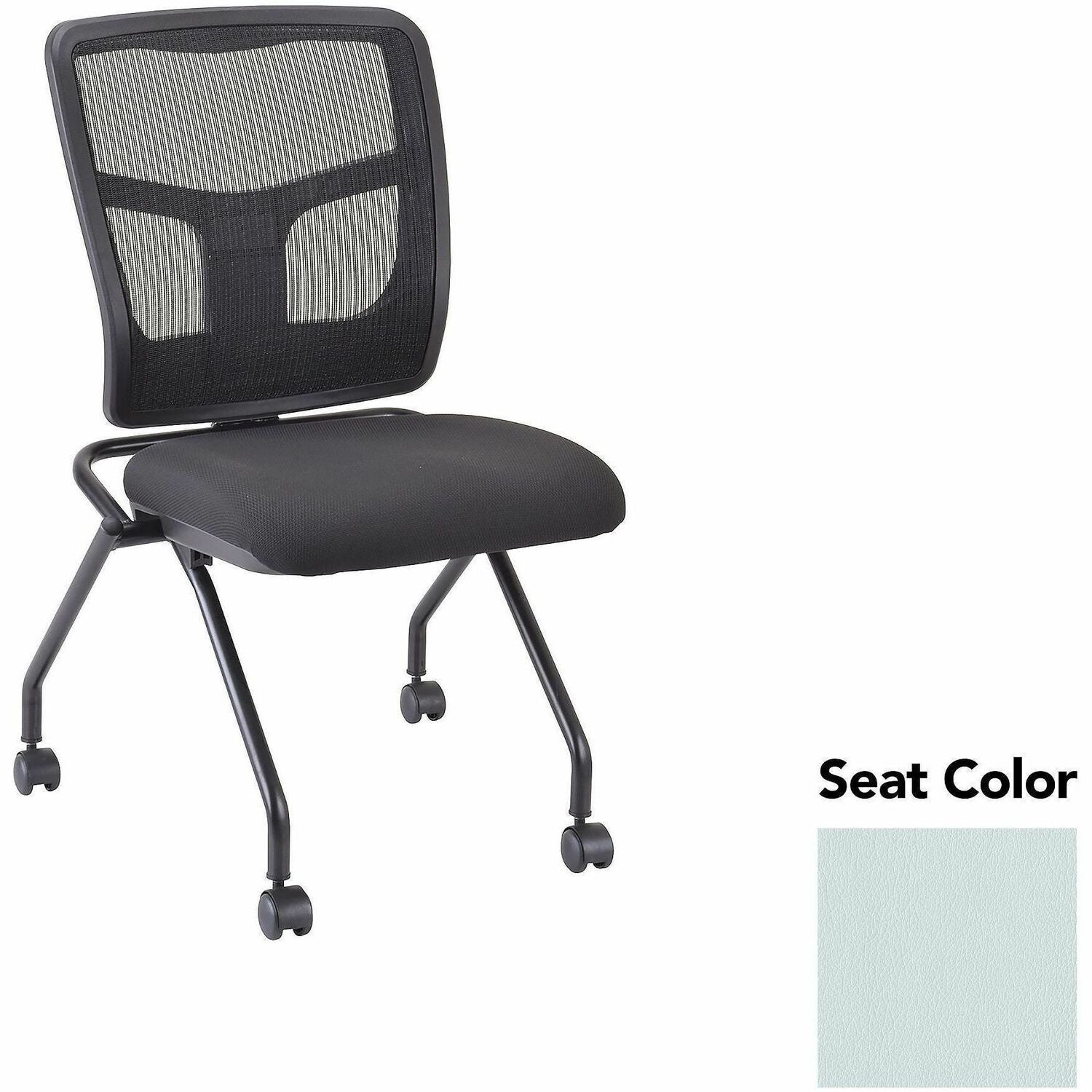 Lorell Training Room Guest Chairs - Castillo Breezy Seat Color - Castillo Vinyl, Polyurethane Seat Material - Polyester, Cotton Back Material - Powder Coated Black Frame Color - Metal Frame Material - Four-legged Base - 2 / Carton