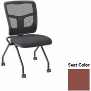 Lorell Training Room Guest Chairs - Dillon Cordovan Seat Color - Dillon Vinyl, Polyurethane Seat Material - Polyester, Cotton Back Material - Powder Coated Black Frame Color - Metal Frame Material - Four-legged Base - 2 / Carton