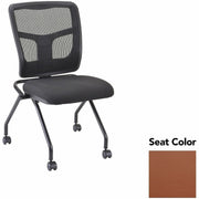 Lorell Training Room Guest Chairs - Canyon Cordovan Seat Color - Canyon Vinyl Seat Material - Powder Coated Black Frame Color - Metal Frame Material - Four-legged Base - 2 / Carton