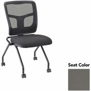 Lorell Training Room Guest Chairs - Expo Fog Seat Color - Expo Fabric, Polyester Seat Material - Black Back Color - Powder Coated Frame Color - Metal Frame Material - Four-legged Base - 2 / Carton