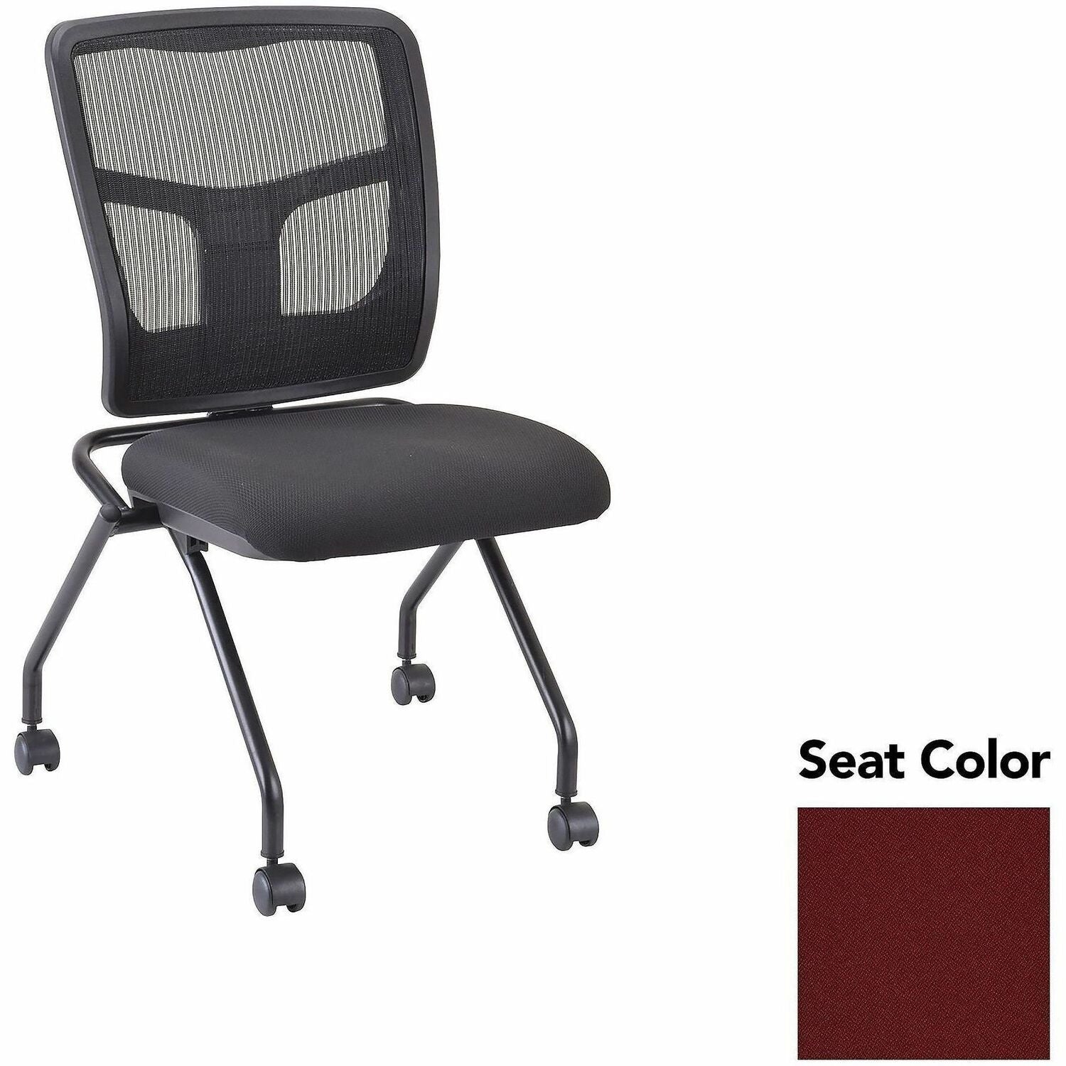 Lorell Training Room Guest Chairs - Forte Port Seat Color - Forte Fabric, Polyester Seat Material - Black Back Color - Powder Coated Frame Color - Metal Frame Material - Four-legged Base - 2 / Carton