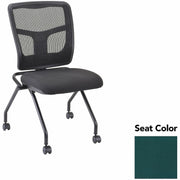Lorell Training Room Guest Chairs - Insight Forest Seat Color - Insight Fabric, Polyester Seat Material - Black Back Color - Powder Coated Frame Color - Metal Frame Material - Four-legged Base - 2 / Carton