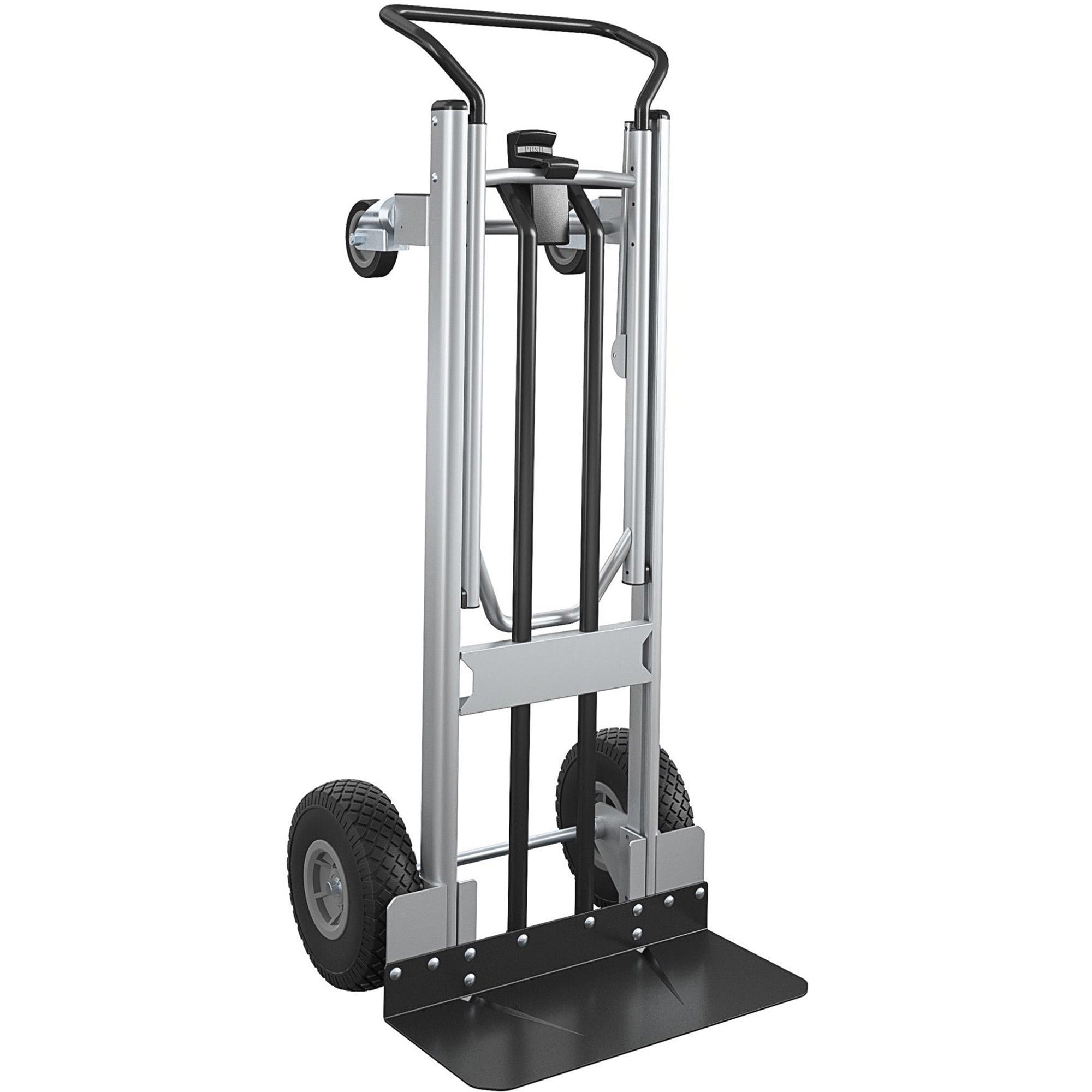 Cosco 2-in-1 Hybrid Hand Truck - 1000 lb Load Capacity - 4 Casters - 19.50" Length x 19.50" Width x 48" Height - Black - 1 Each