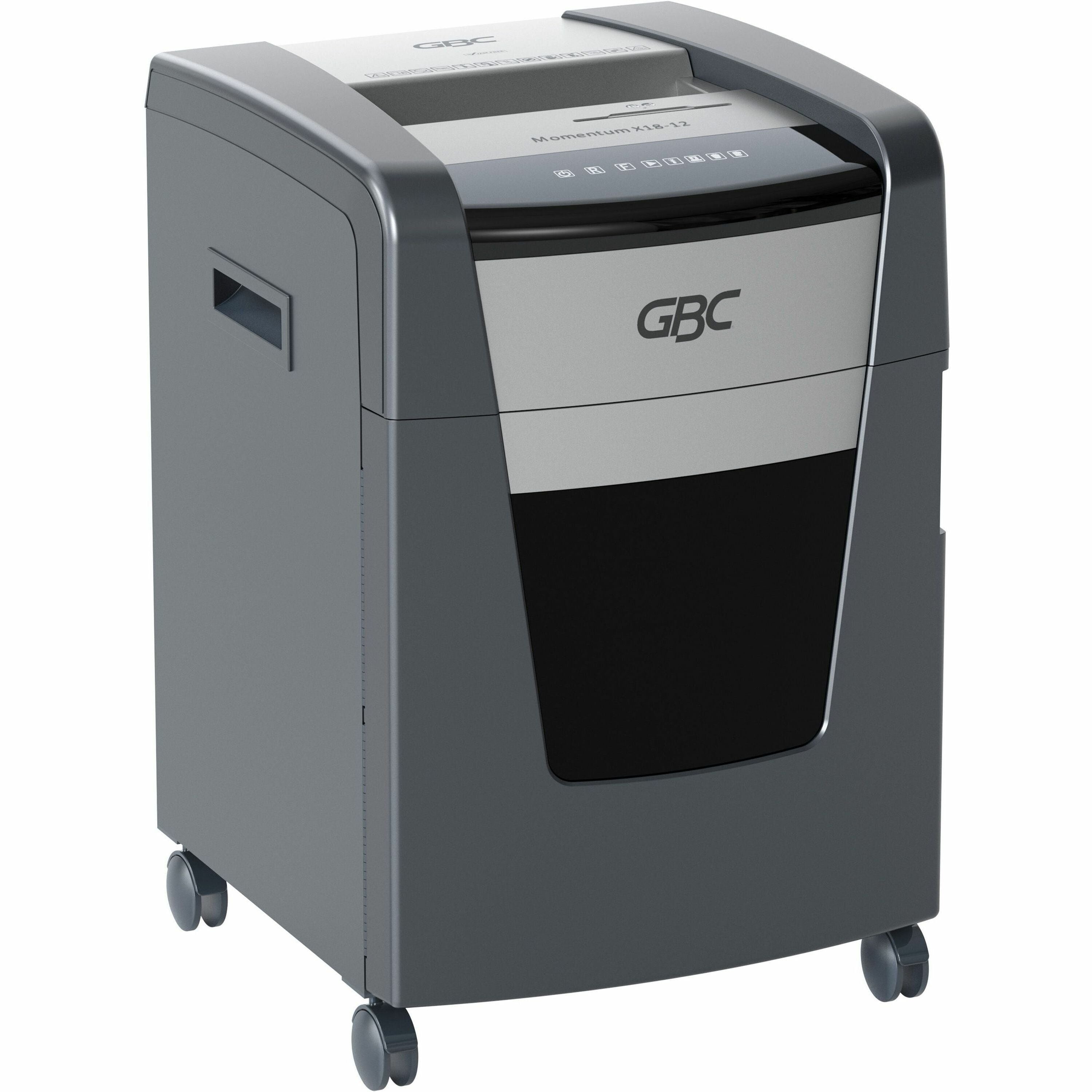 GBC Momentum Paper Shredder, X18-12, Micro-Cut, P-4, Anti-Jam, 18 Sheets