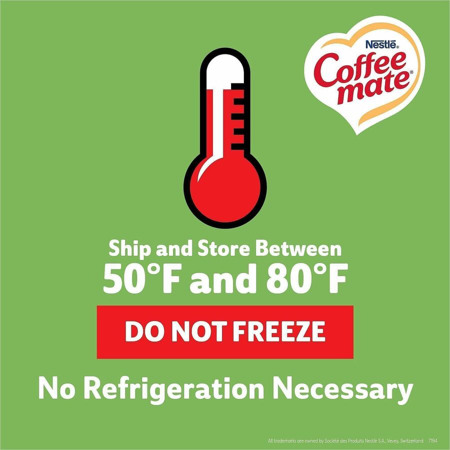Coffee mate Irish Creme Nondairy Liquid Creamer Singles - Irish Cream Flavor - 0.38 fl oz (11 mL) - 180 / Carton