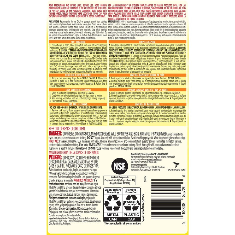 Professional Easy-Off Heavy Duty Oven & Grill Cleaner